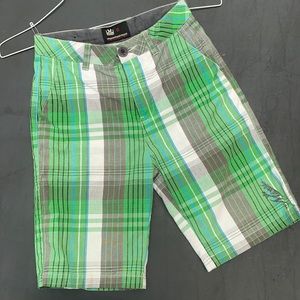 Boys Plaid Shorts / Size 8 / Micros